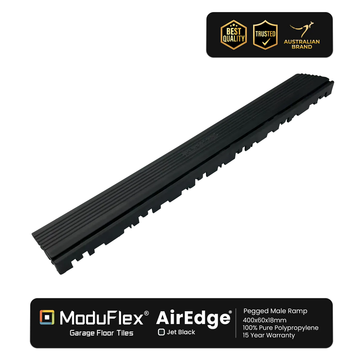 ModuFlex AirEdge – Pegged Male Ramp - Jet Black
