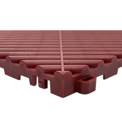 ModuFlex AirRib Garage Floor Tile – Deep Red
