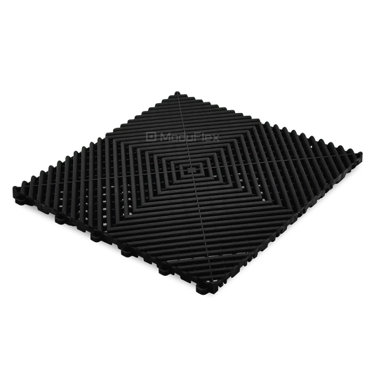 ModuFlex AirRib Garage Floor Tile – Jet Black