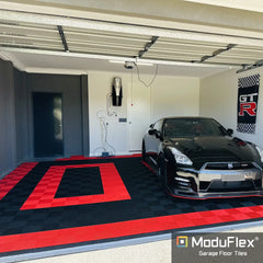 ModuFlex AirRib Garage Floor Tile – Jet Black