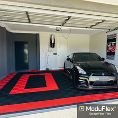 ModuFlex AirRib Garage Floor Tile – Racing Red