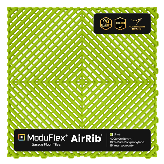 ModuFlex AirRib Garage Floor Tile – Lime
