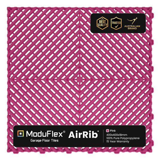 ModuFlex AirRib Garage Floor Tile – Pink