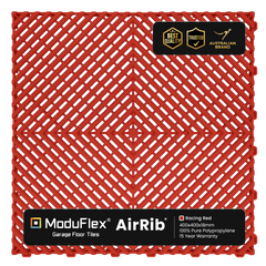 ModuFlex AirRib Garage Floor Tile – Racing Red