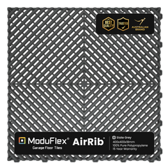ModuFlex AirRib Garage Floor Tile – Slate Grey