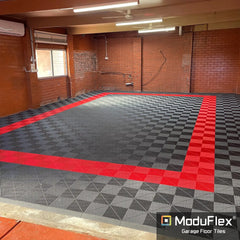 ModuFlex AirRib Garage Floor Tile – Racing Red