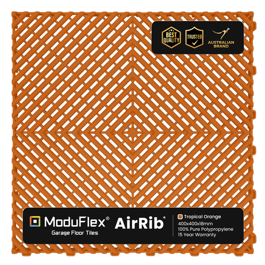 ModuFlex AirRib Garage Floor Tile – Tropical Orange