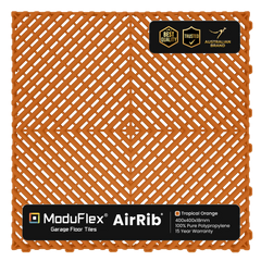 ModuFlex AirRib Garage Floor Tile – Tropical Orange
