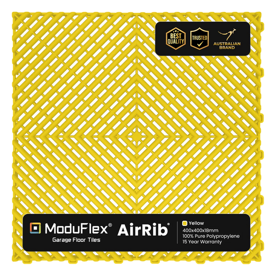 ModuFlex AirRib Garage Floor Tile – Yellow