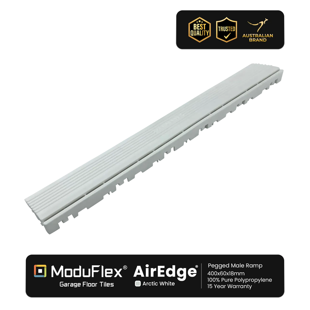 ModuFlex AirEdge –  Pegged Male Ramp - Arctic White