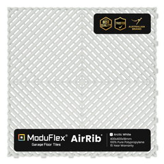 ModuFlex AirRib Garage Floor Tile – Arctic White