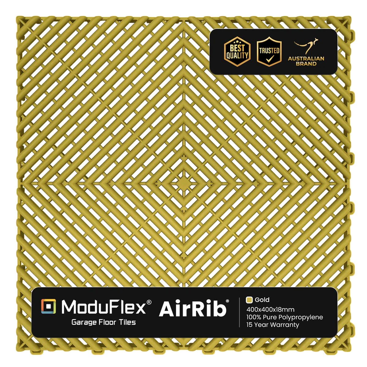 ModuFlex AirRib Garage Floor Tile – Gold