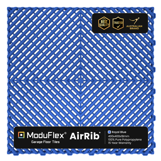 ModuFlex AirRib Garage Floor Tile – Royal Blue