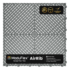 ModuFlex AirRib Garage Floor Tile – Silver Grey