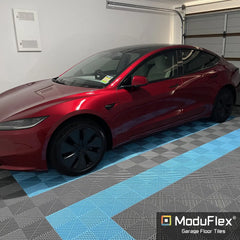 ModuFlex AirRib Garage Floor Tile – Sky Blue