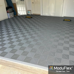 ModuFlex AirRib Garage Floor Tile – Silver Grey