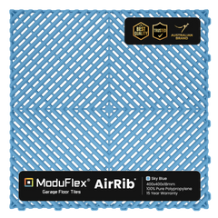 ModuFlex AirRib Garage Floor Tile – Sky Blue