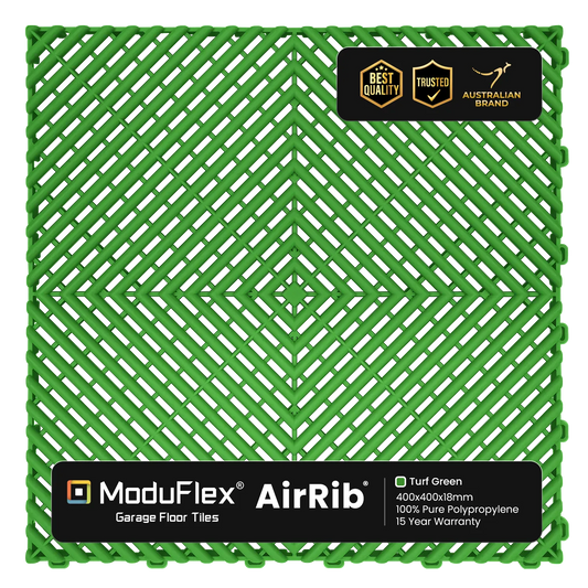 ModuFlex AirRib Garage Floor Tile – Turf Green